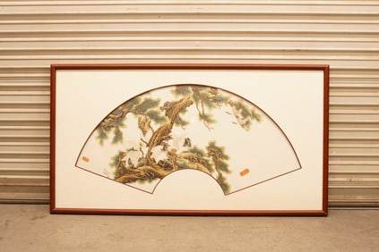 Chinese large fine fan shaped porcelain tile