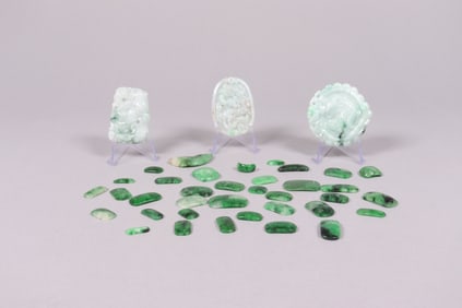 Lots Chinese jadeite pieces