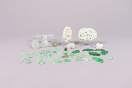 Lots Chinese jadeite pieces