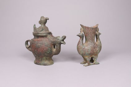 Lots Chinese bronze vessels