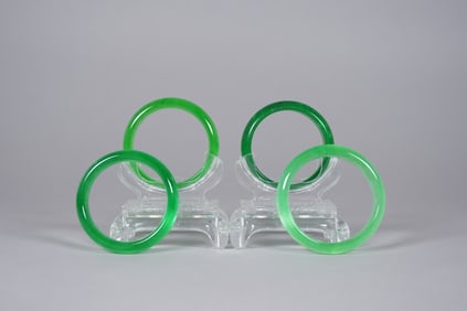 Lots Chinese apple green bangles