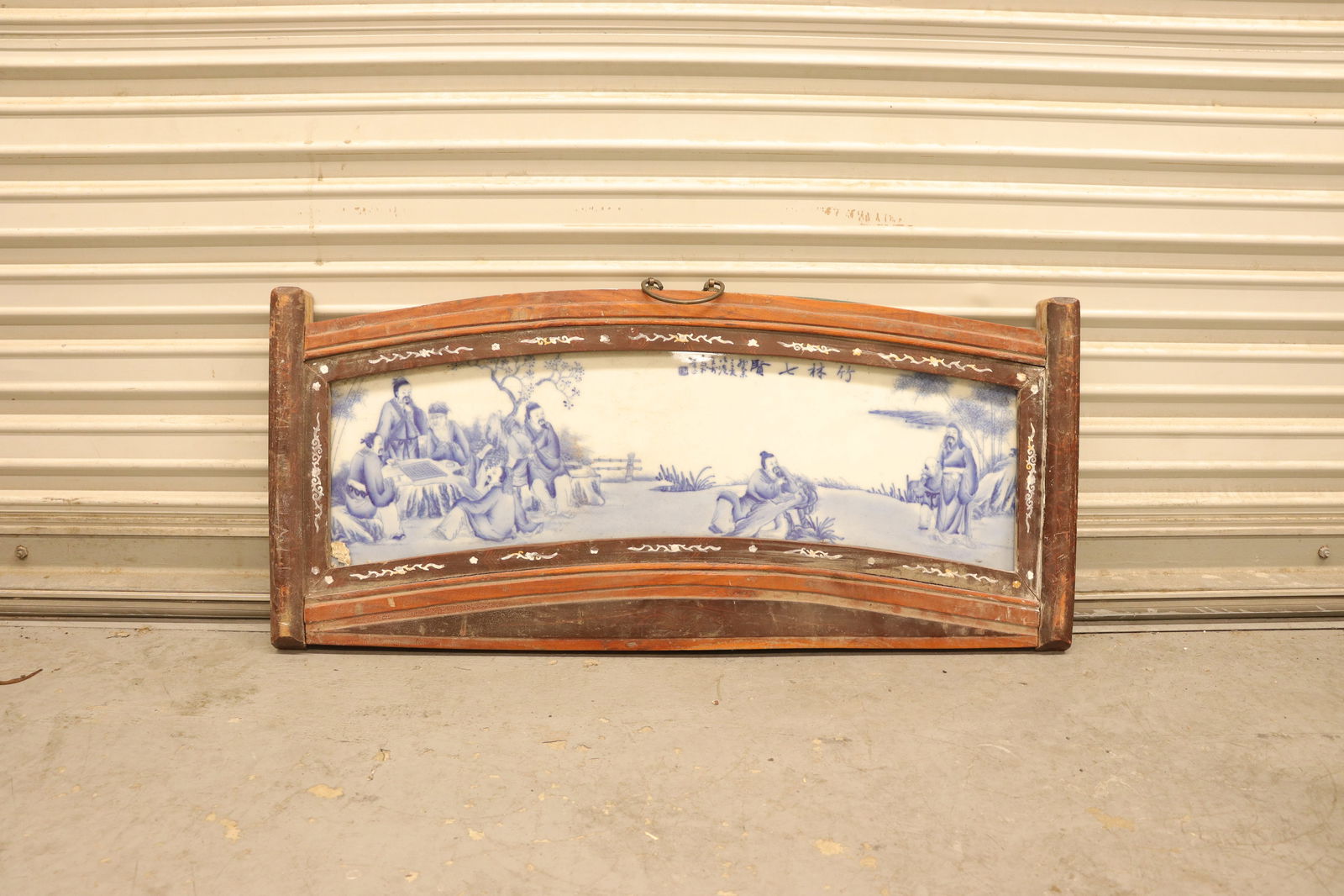 Chinese fine porcelain tile: Chinese fine porcelain tile. H: 12.6" x W: 29.6."