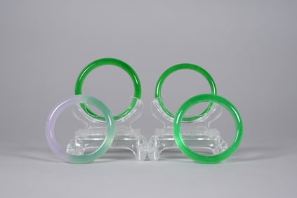 Lots Chinese apple green bangles