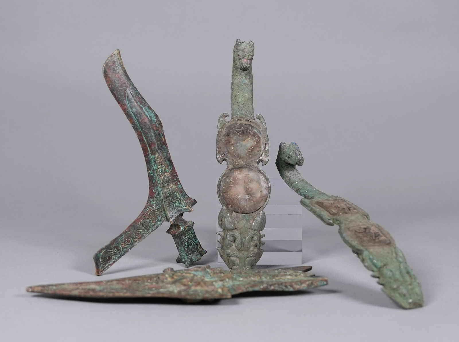 Lots Chinese bronze finials (1 of 7)