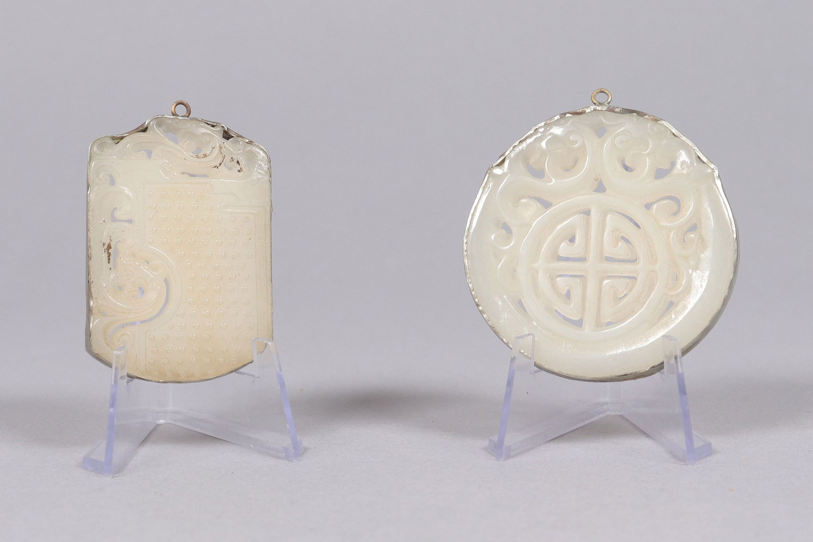 2 Chinese jade plaques: 2 Chinese fine jade plaques.