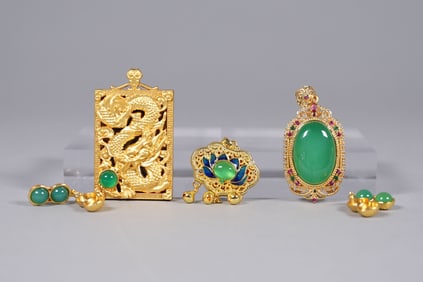 Lots Chinese fine gilted items