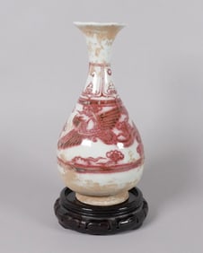 Chinese copper red vase