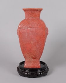 Chinese fine red vase