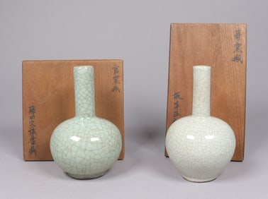 Lots Chinese vase with wooden box