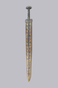 Chinese long gilted bronze sword