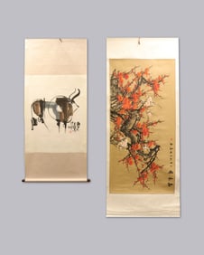 Lots Chinese art scrolls