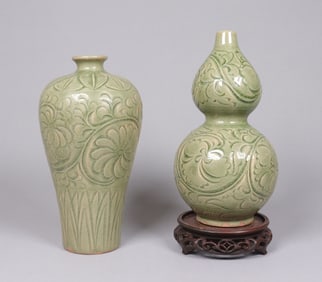 Lots Chinese green vase