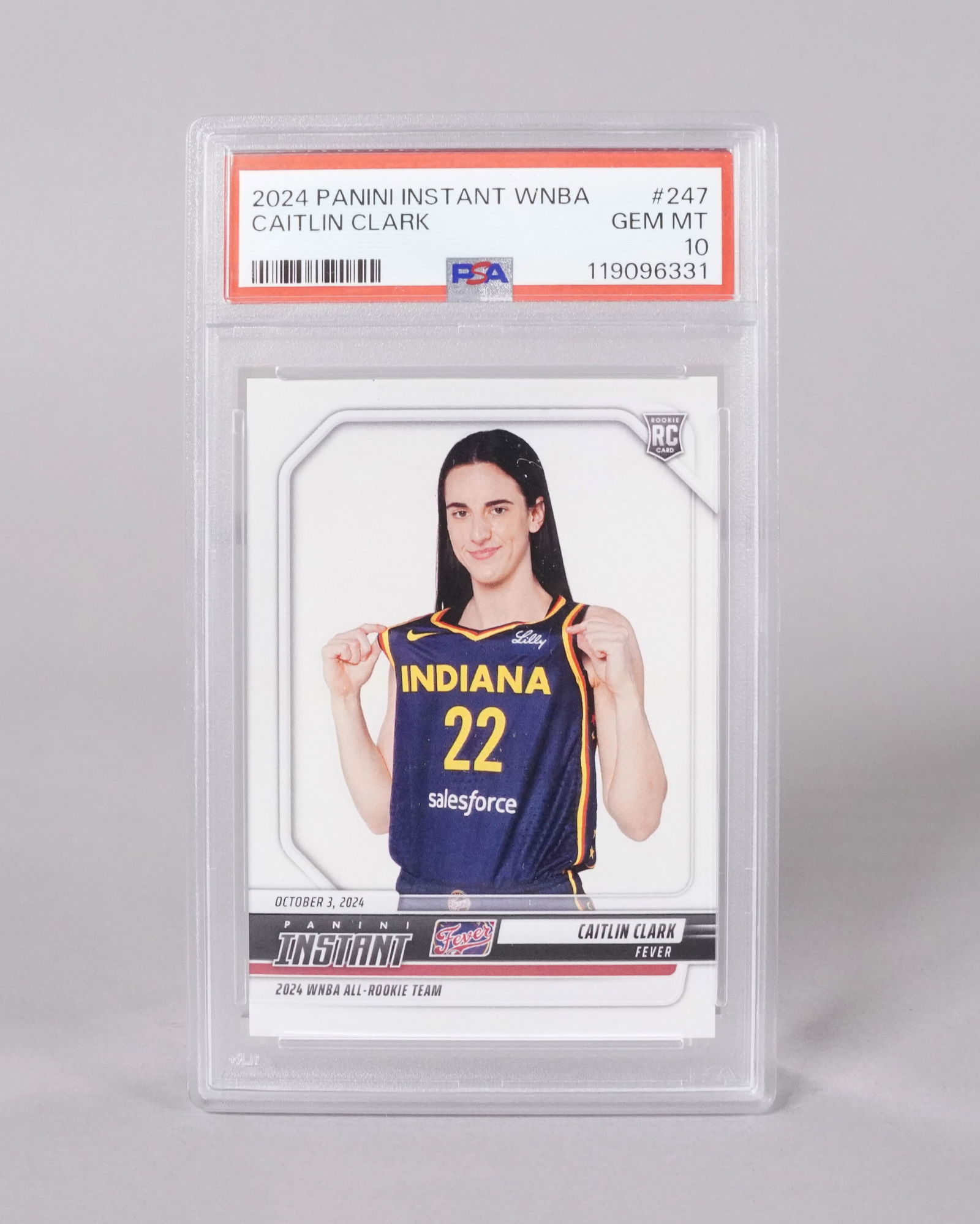 2024 Caitlin Clark rookie card PSA 10: 2024 Caitlin Clark rookie card, PSA 10.