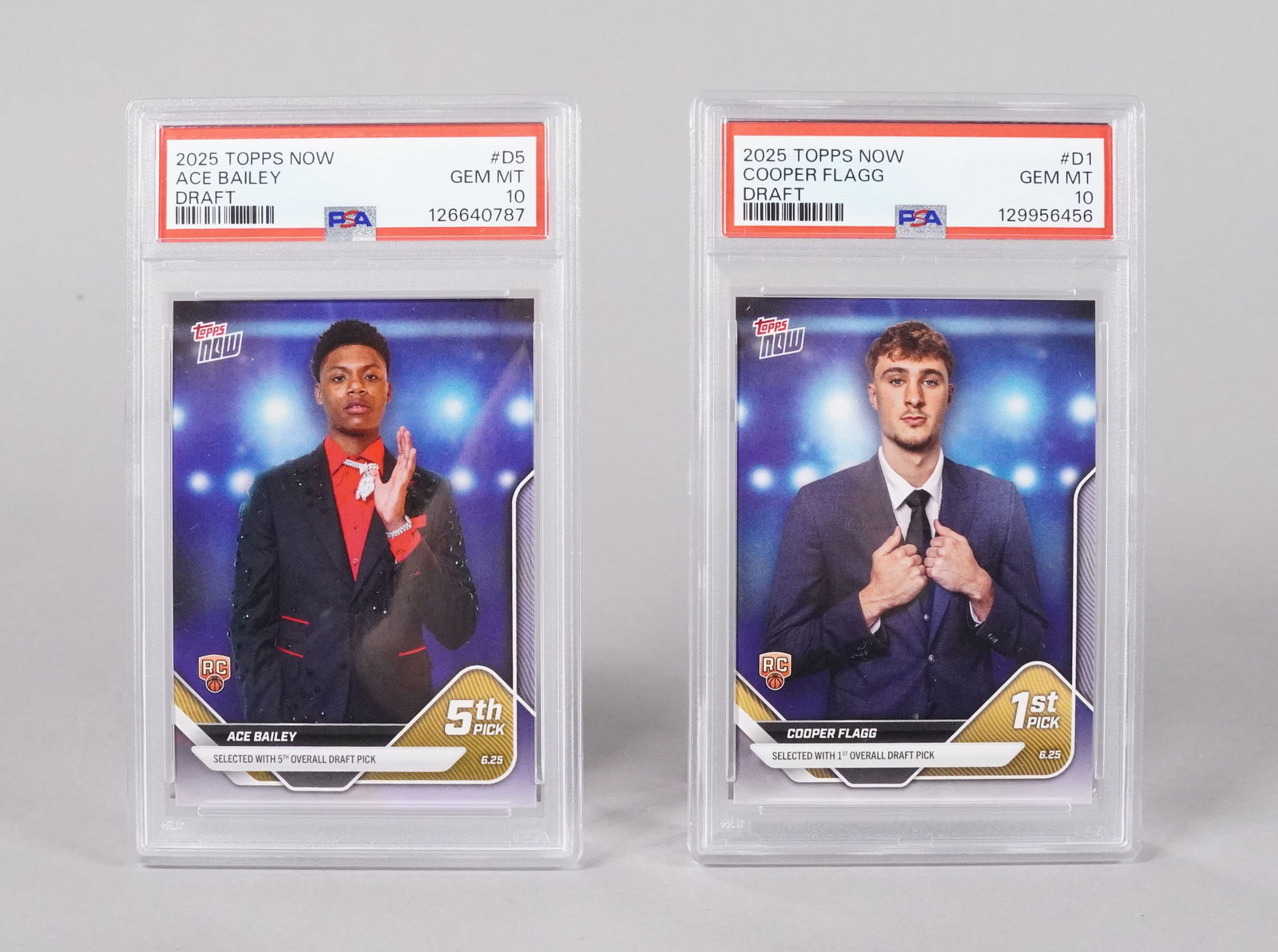 Cooper Flagg PSA 10 rookie card: Cooper Flagg PSA 10 rookie card, and Ace Bailey PSA 10 rookie card.