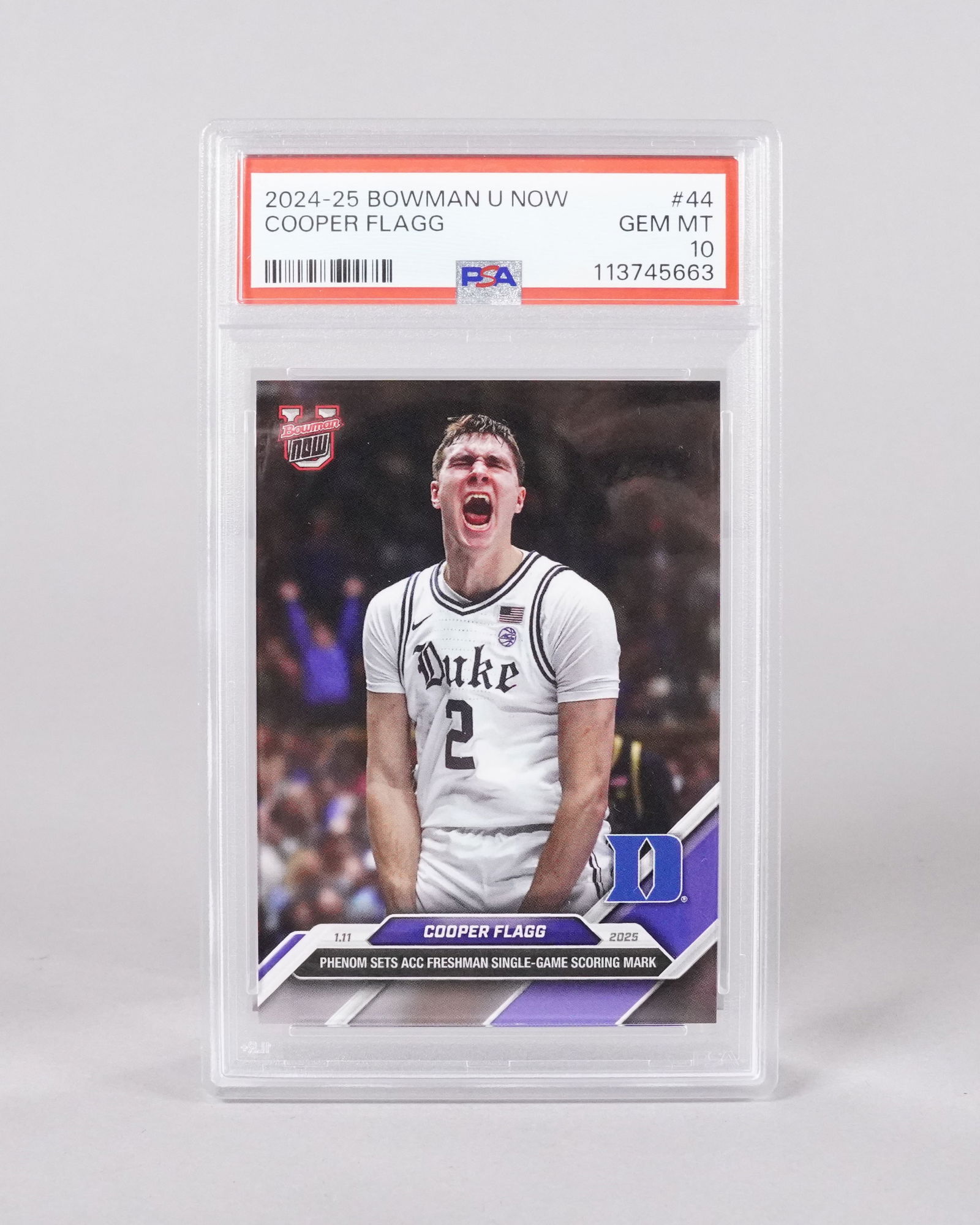 Cooper Flagg rookie card PSA 10: Cooper Flagg Duke rookie card, PSA 10.