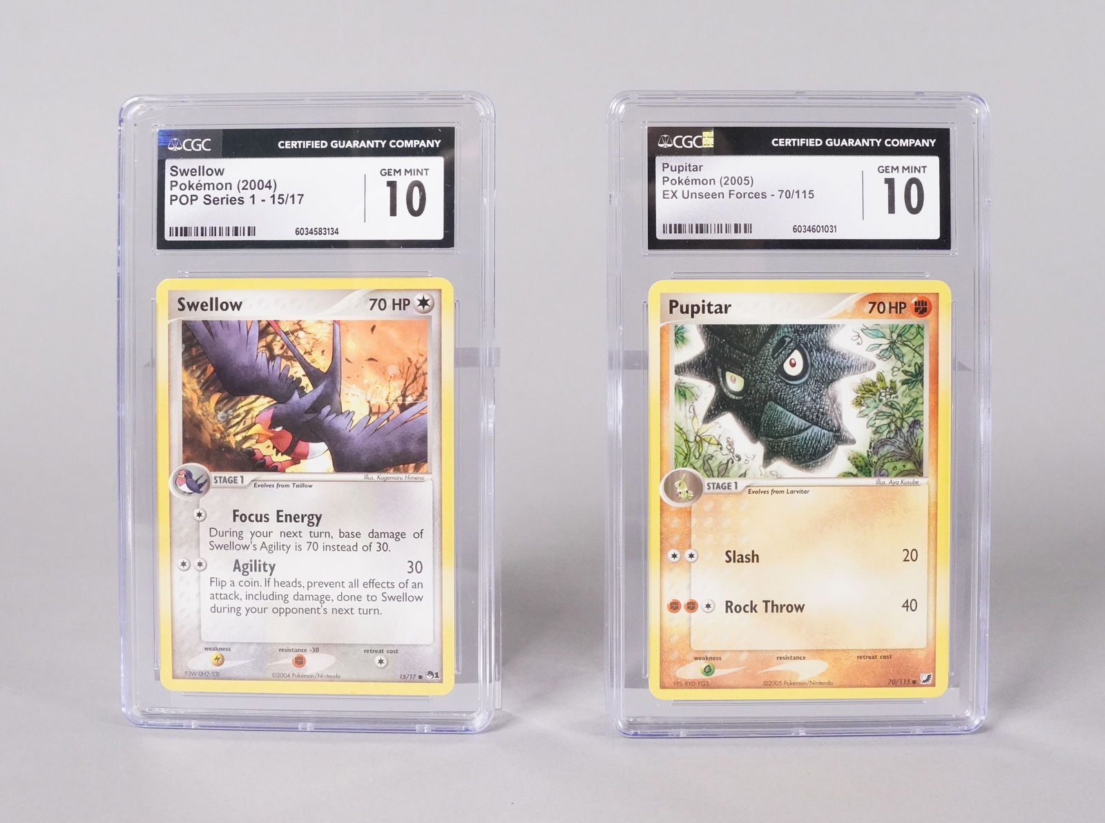 Lots Pokemon cards CGC 10: Lots Pokemon cards, both CGC 10.