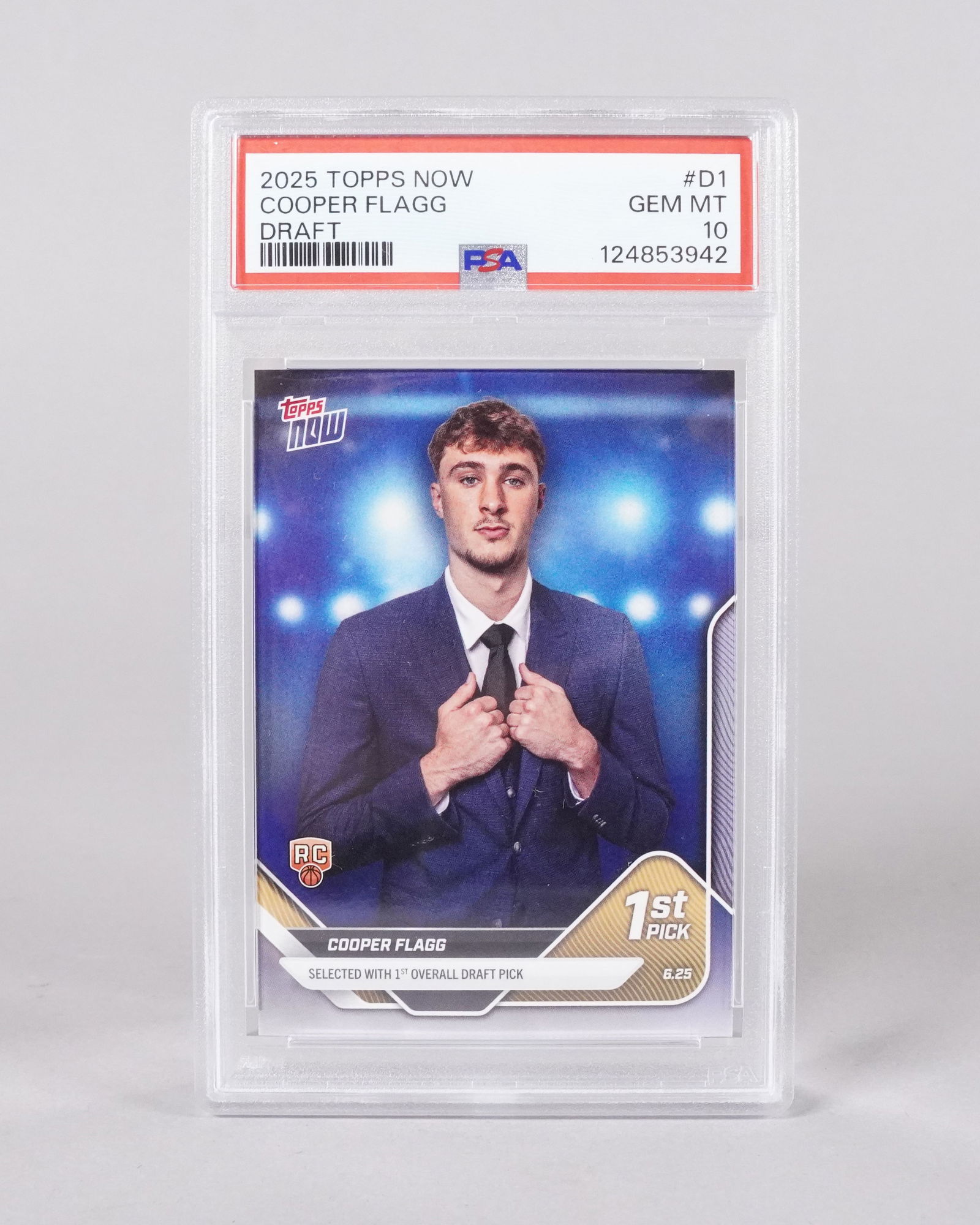 2025 Cooper Flagg rookie card PSA 10: 2025 Cooper Flagg rookie card, PSA 10.