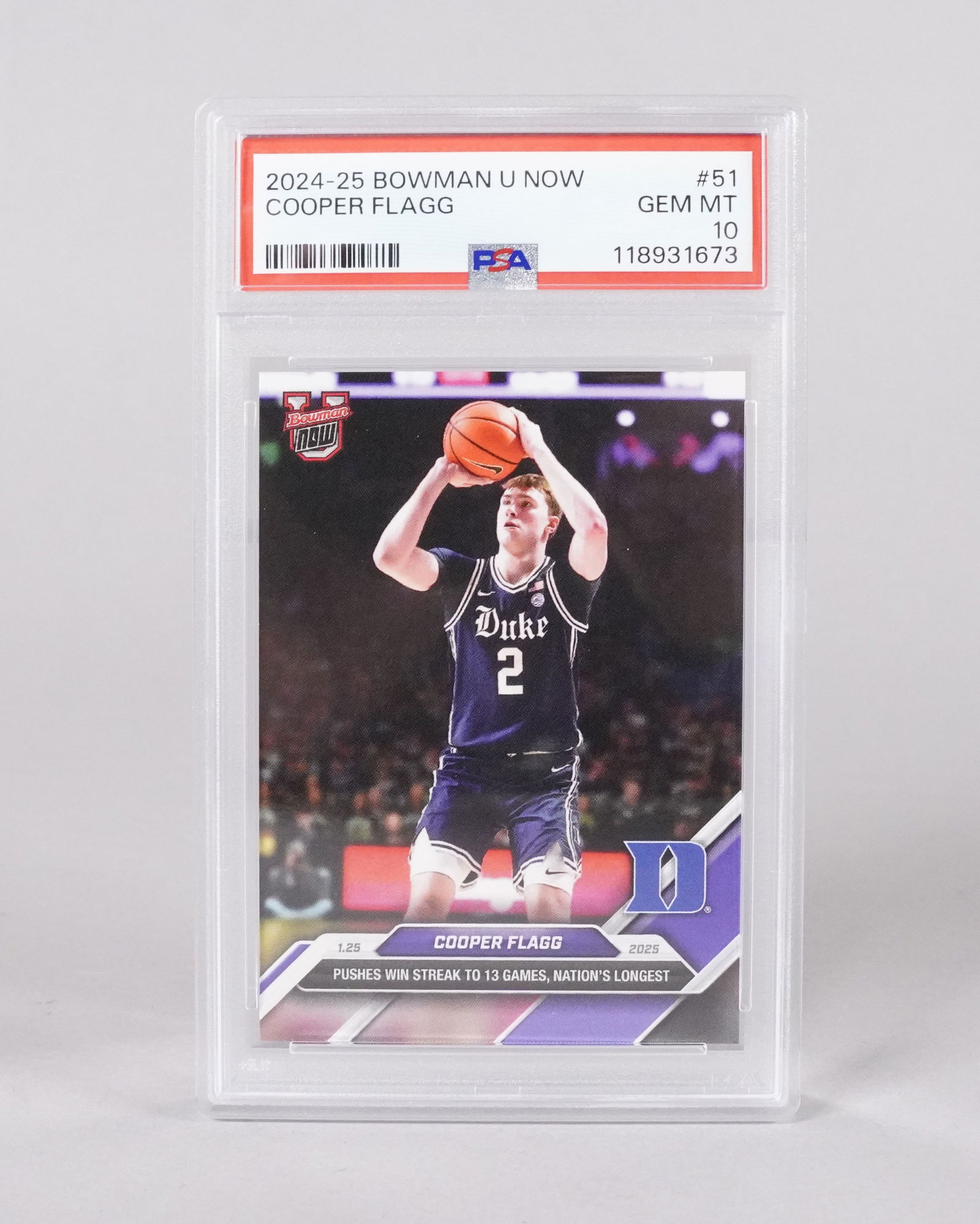2024-25 Cooper Flagg Duke PSA 10: 2024-25 Cooper Flagg Duke PSA 10.
