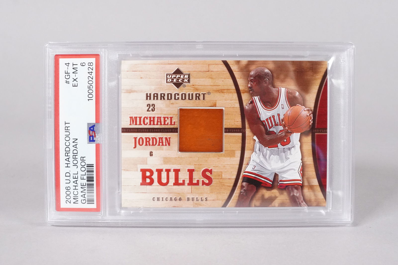 2008 Michael Jordan game floor relic card PSA: 2008 a rare Michael Jordan game floor relic card, PSA graded.