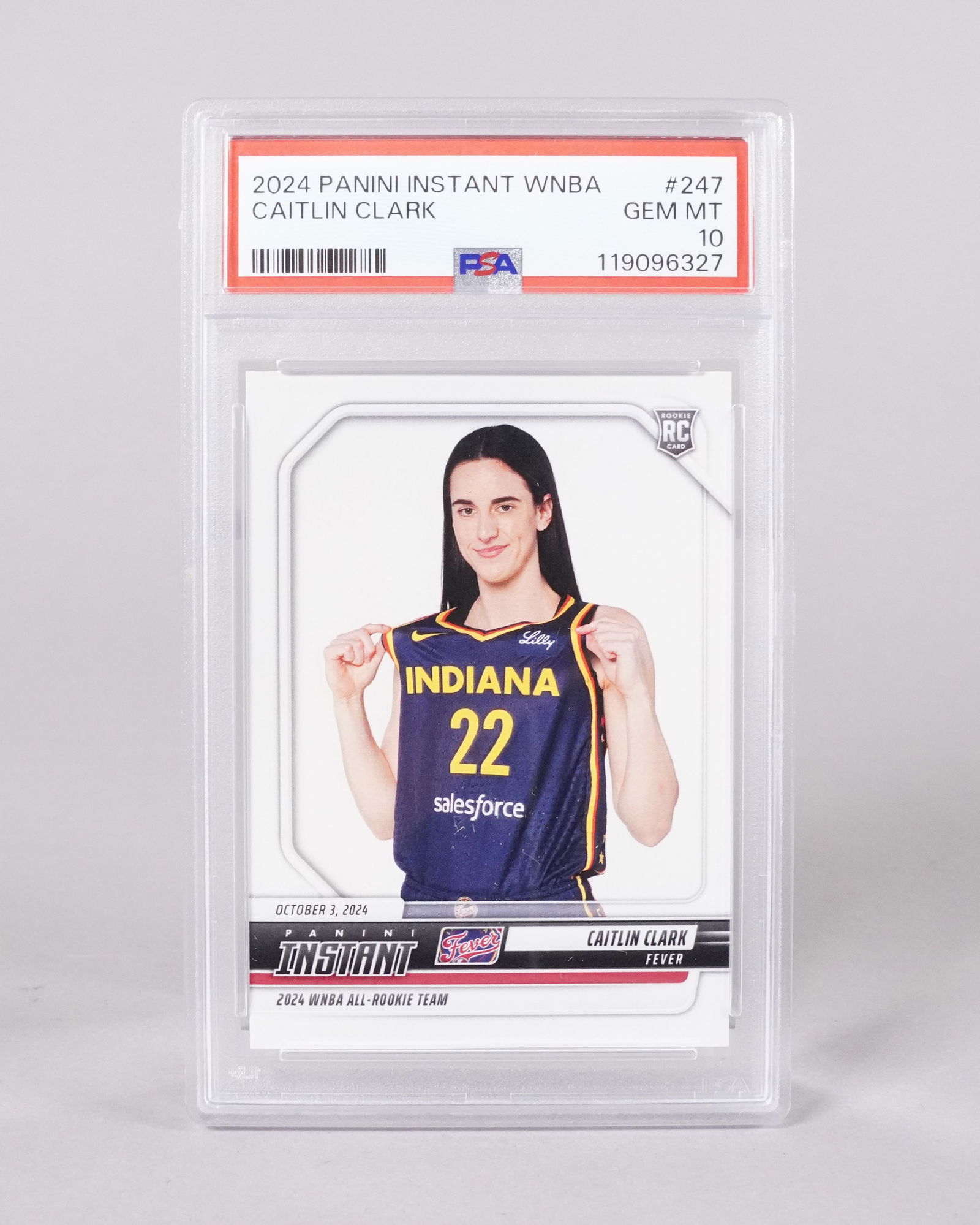 2024 Caitlin Clark rookie card PSA 10: 2024 Caitlin Clark rookie card, PSA 10.