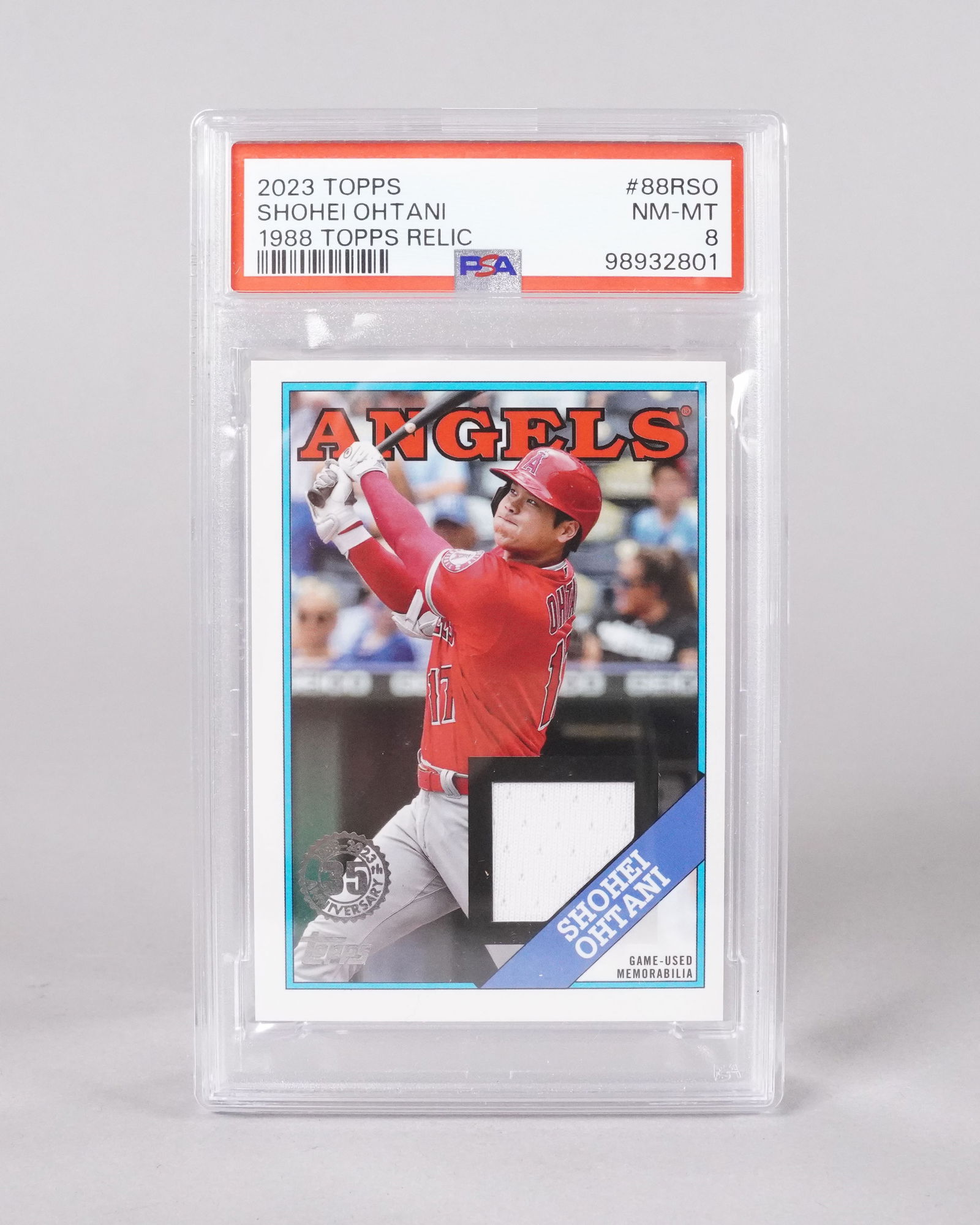 2023 Shohei Ohtani jersey relic card PSA: 2023 Shohei Ohtani jersey relic card, PSA 8.