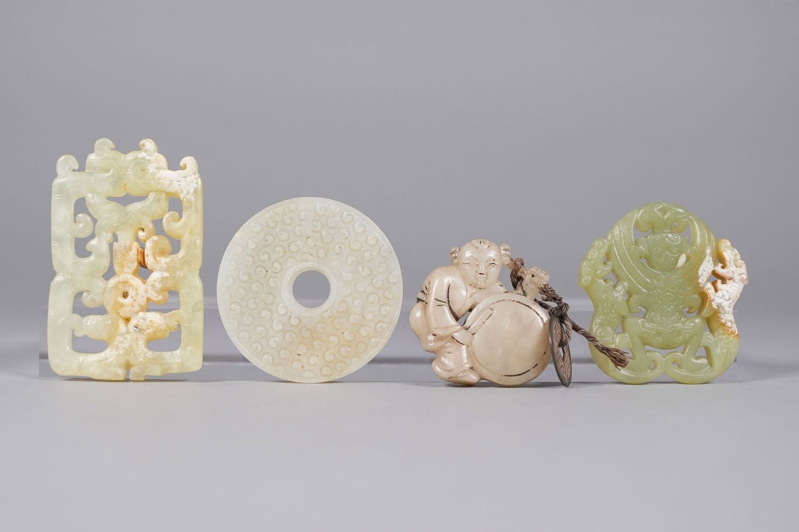 Lots Chinese carved jade - 5