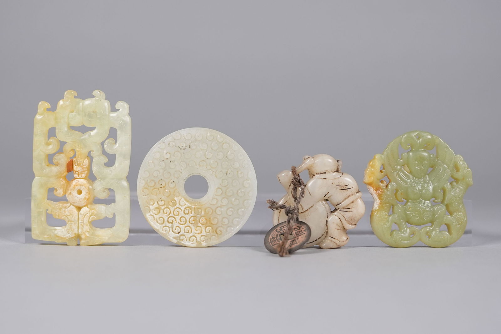 Lots Chinese carved jade - 6