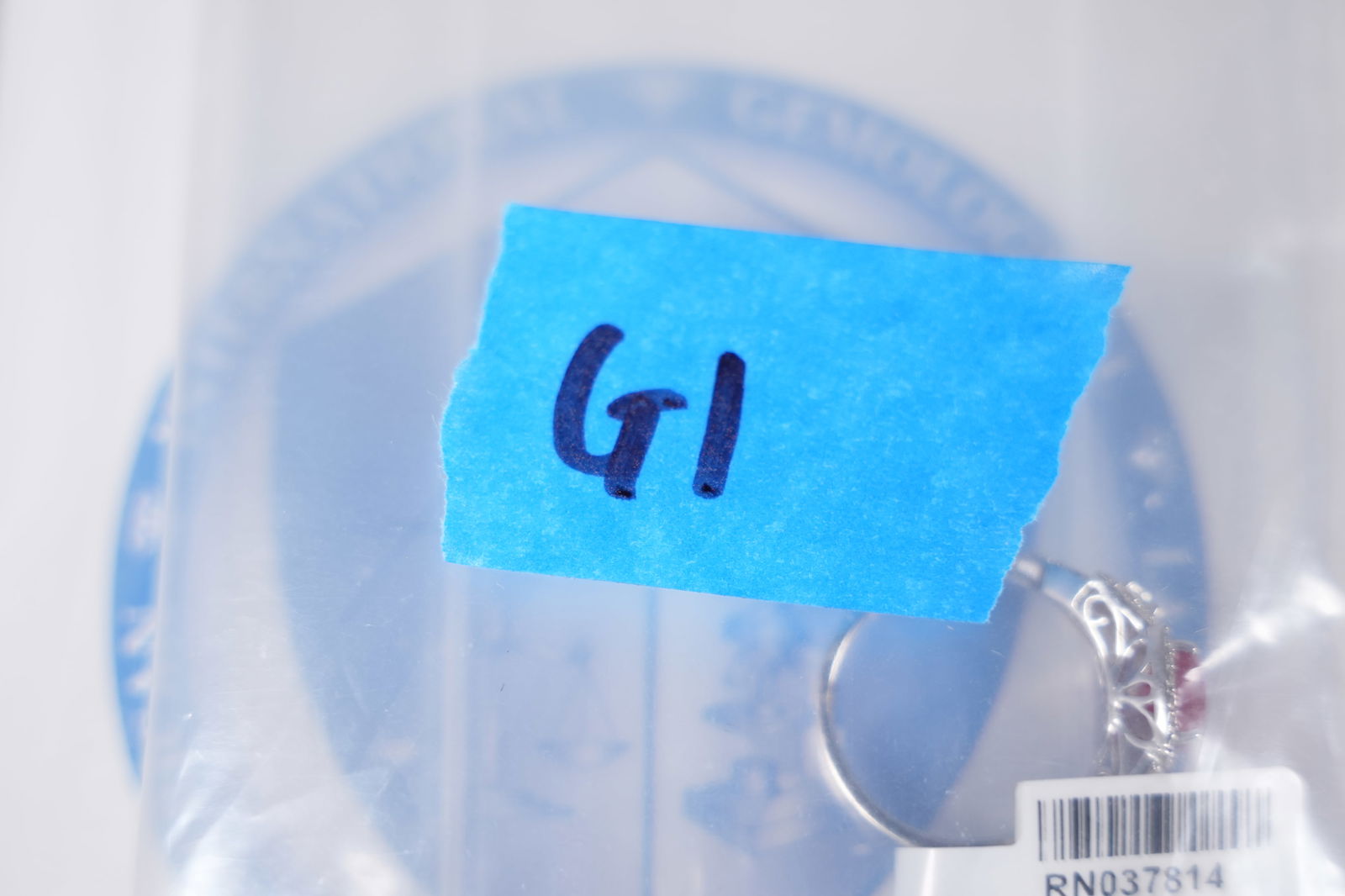 Platinum natural ruby diamond ring GIA cert - 10