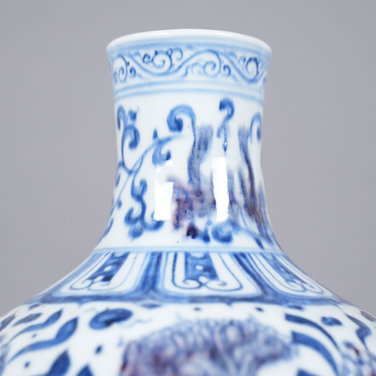 Chinese fine b/w vase - 6