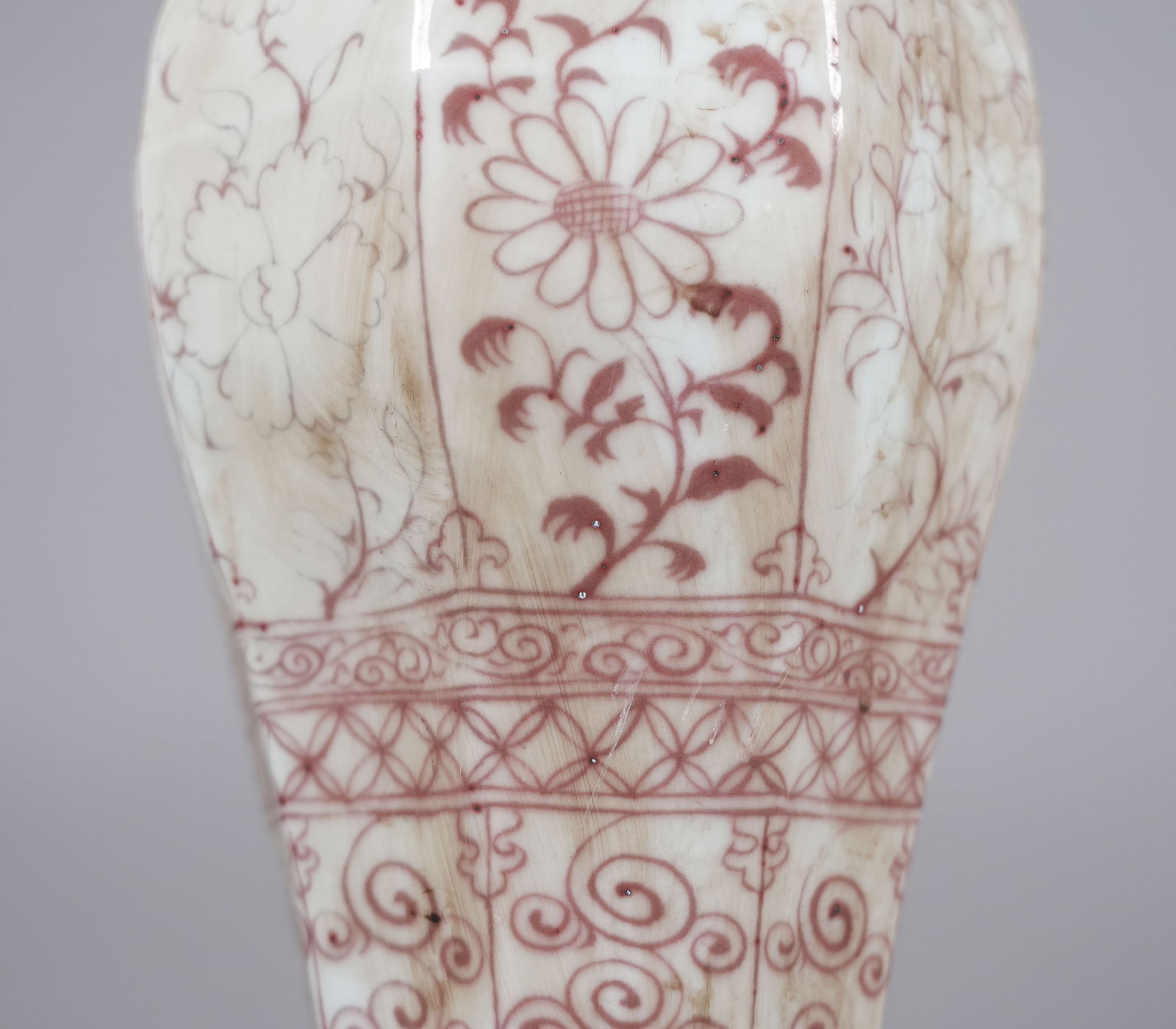 Chinese copper red vase - 5