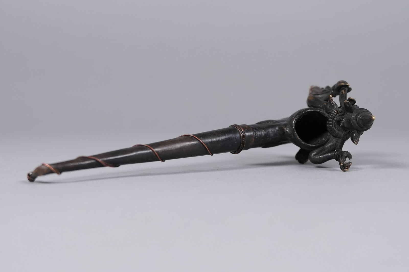 2 Asian brass items - 5