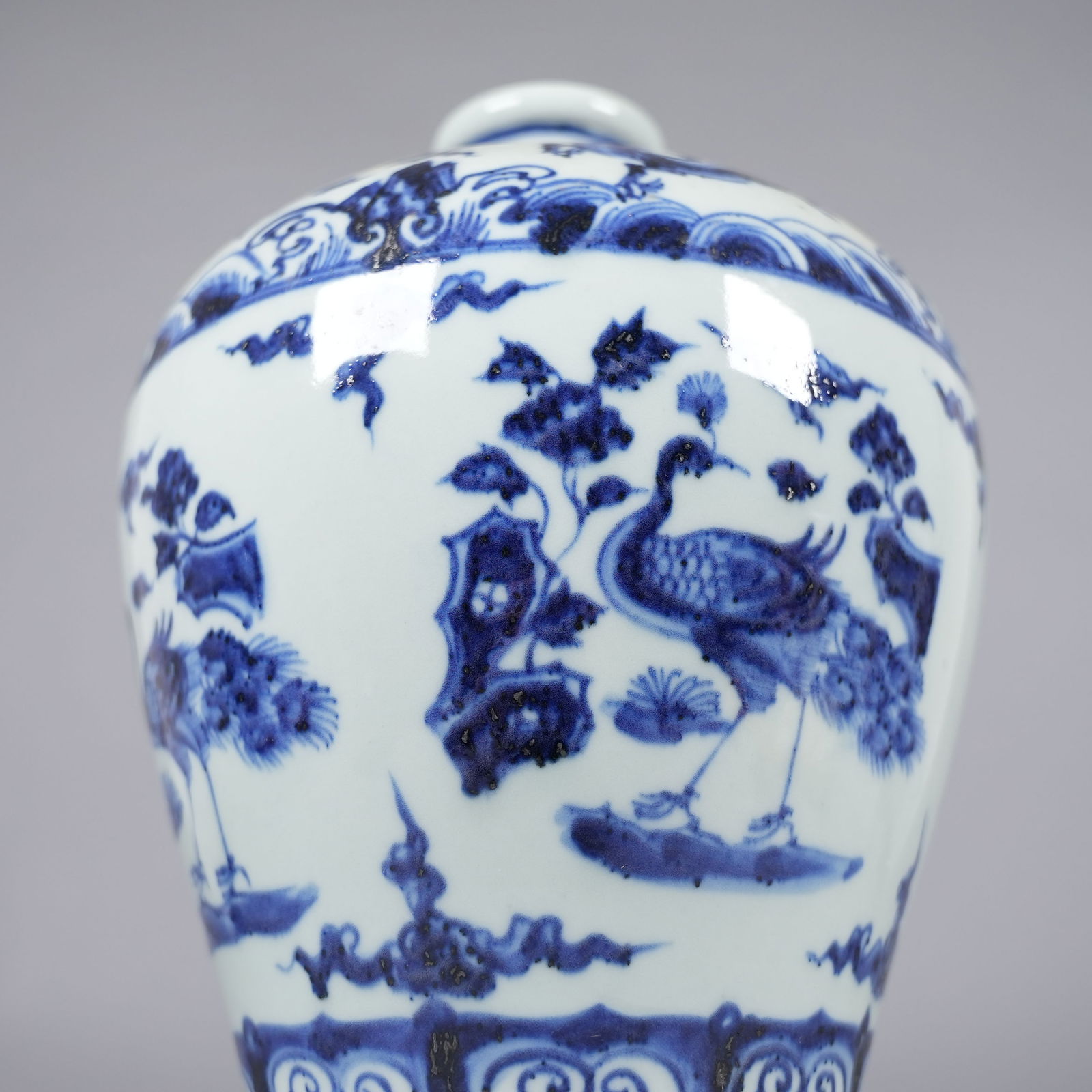 Chinese large b/w vase - 5