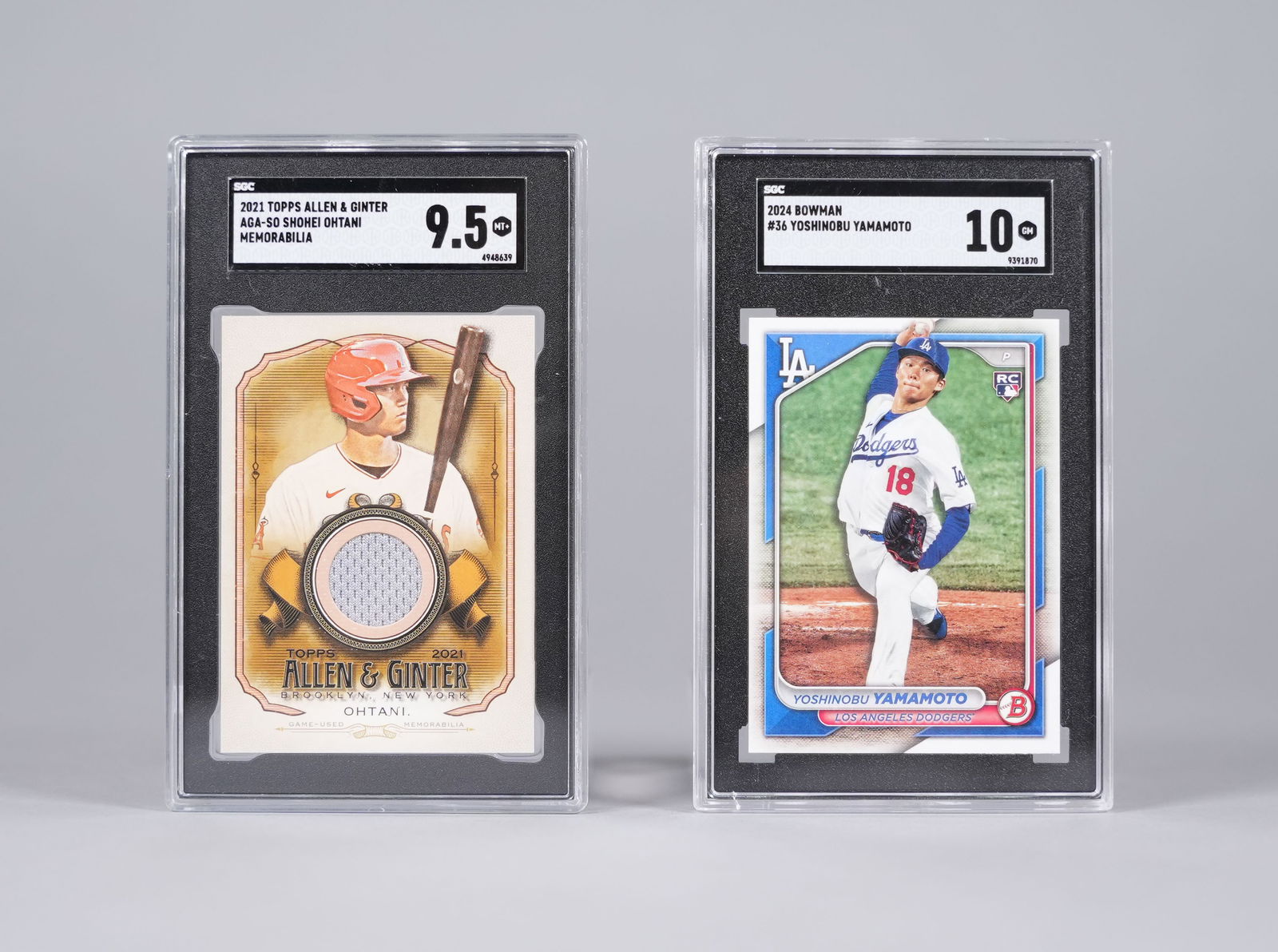 Lots SGC graded baseball cards (1 of 6)