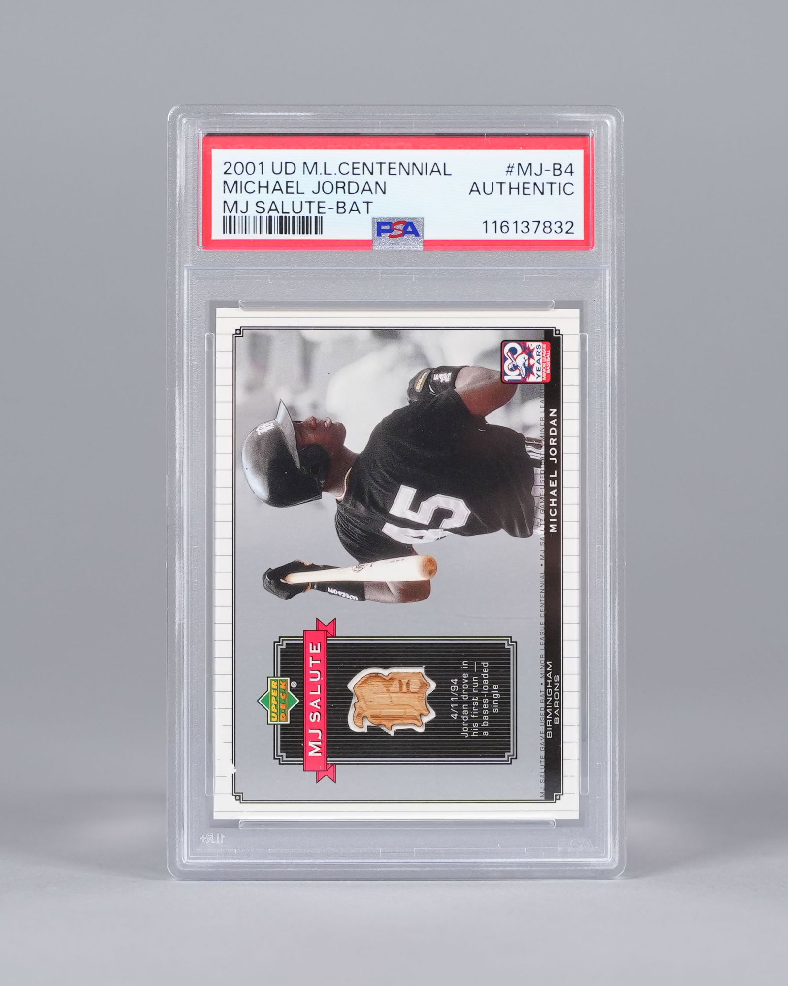 2001 Michael Jordan game used bat relic card PSA (1 of 5)