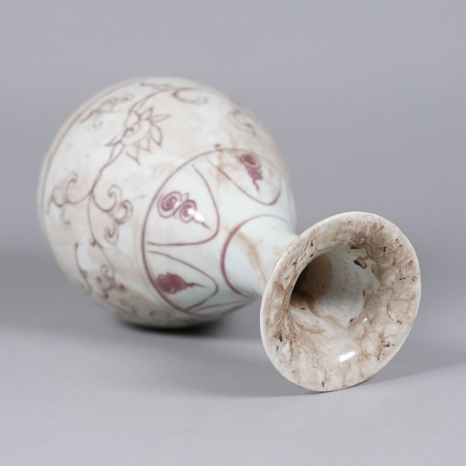 Chinese large copper red vase - 3