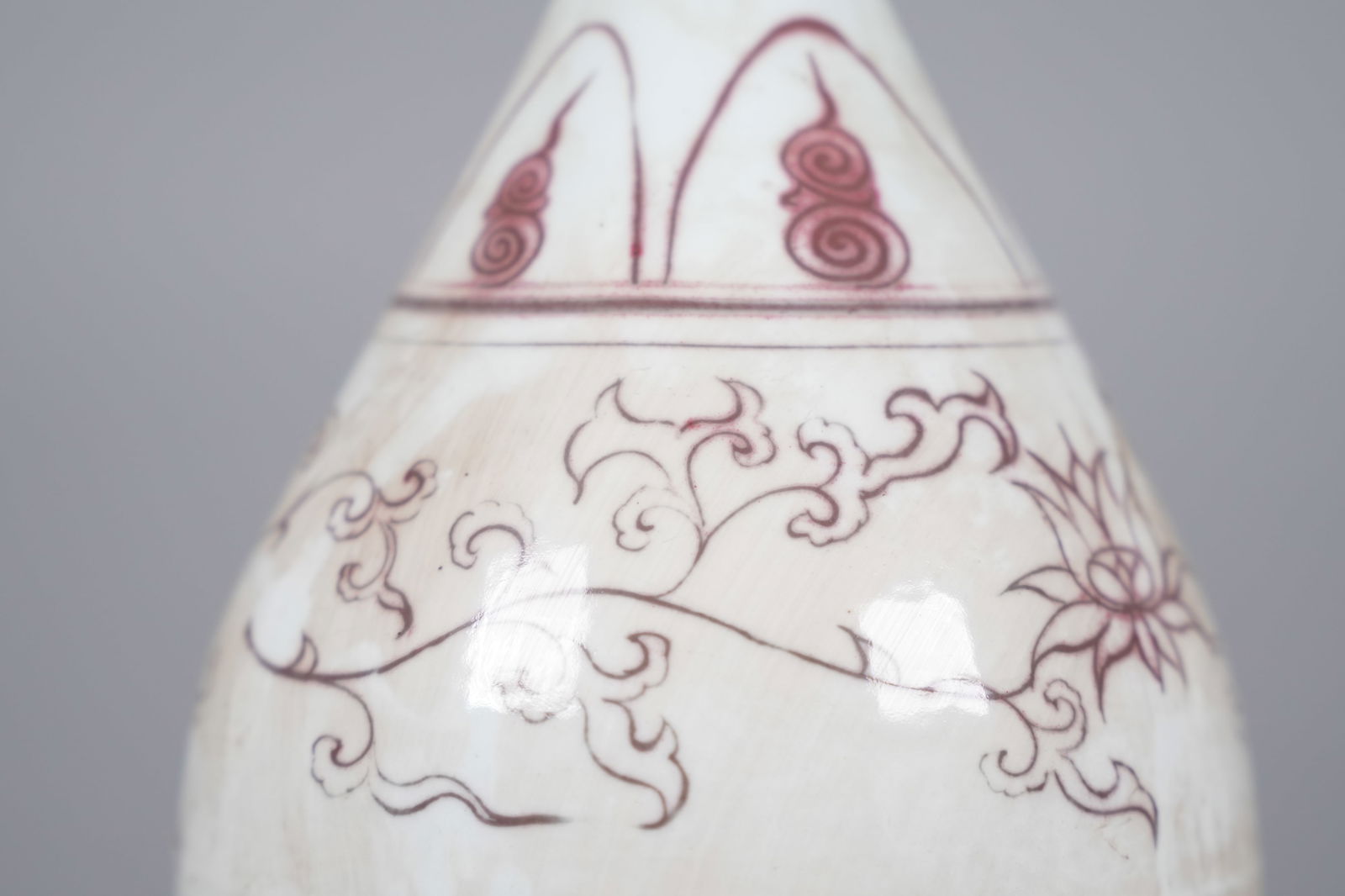 Chinese large copper red vase - 5