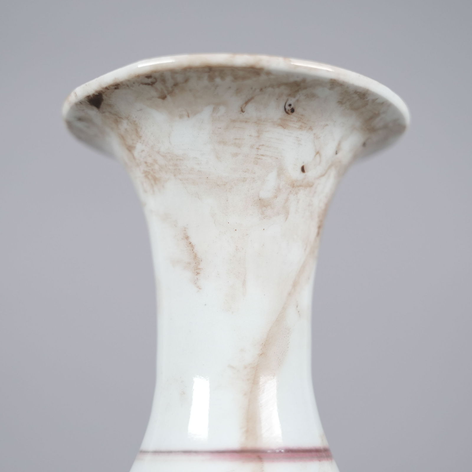 Chinese large copper red vase - 6