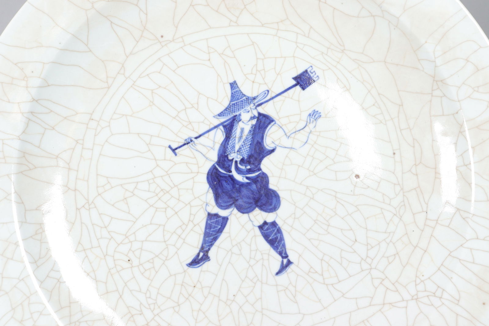 Chinese crackled b/w charger plate - 3