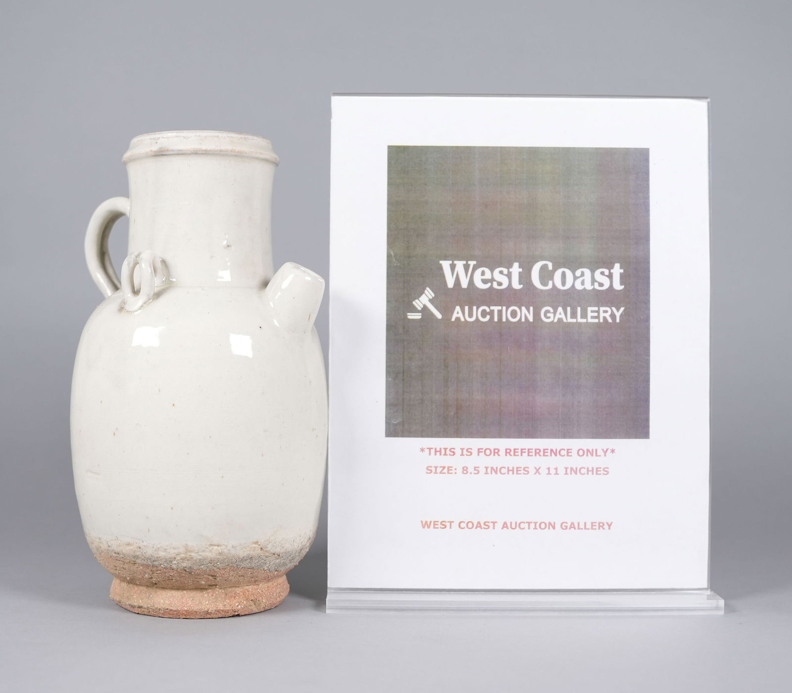 Chinese handled white jar - 2