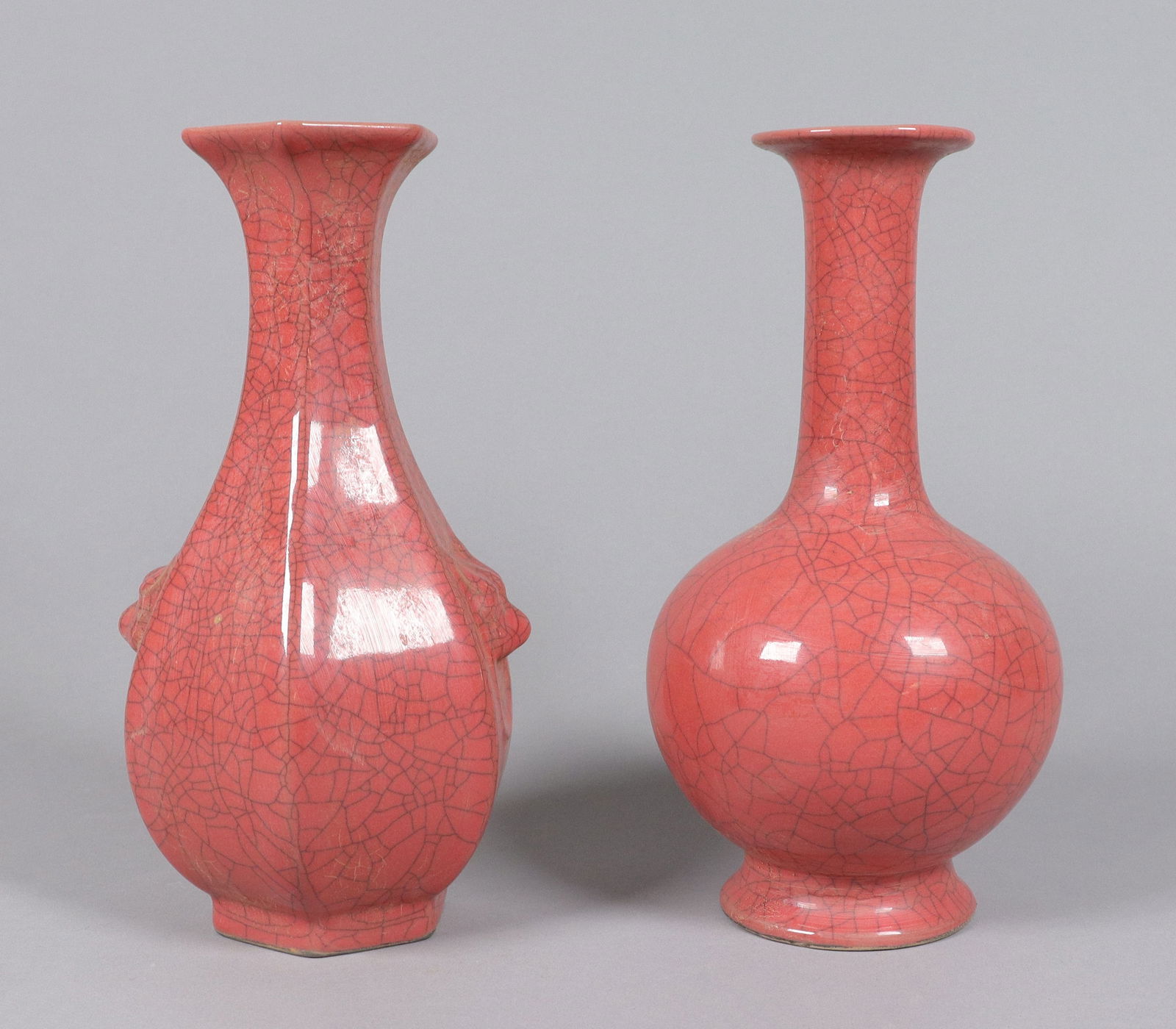 Lots Chinese fine red vase (1 of 7)