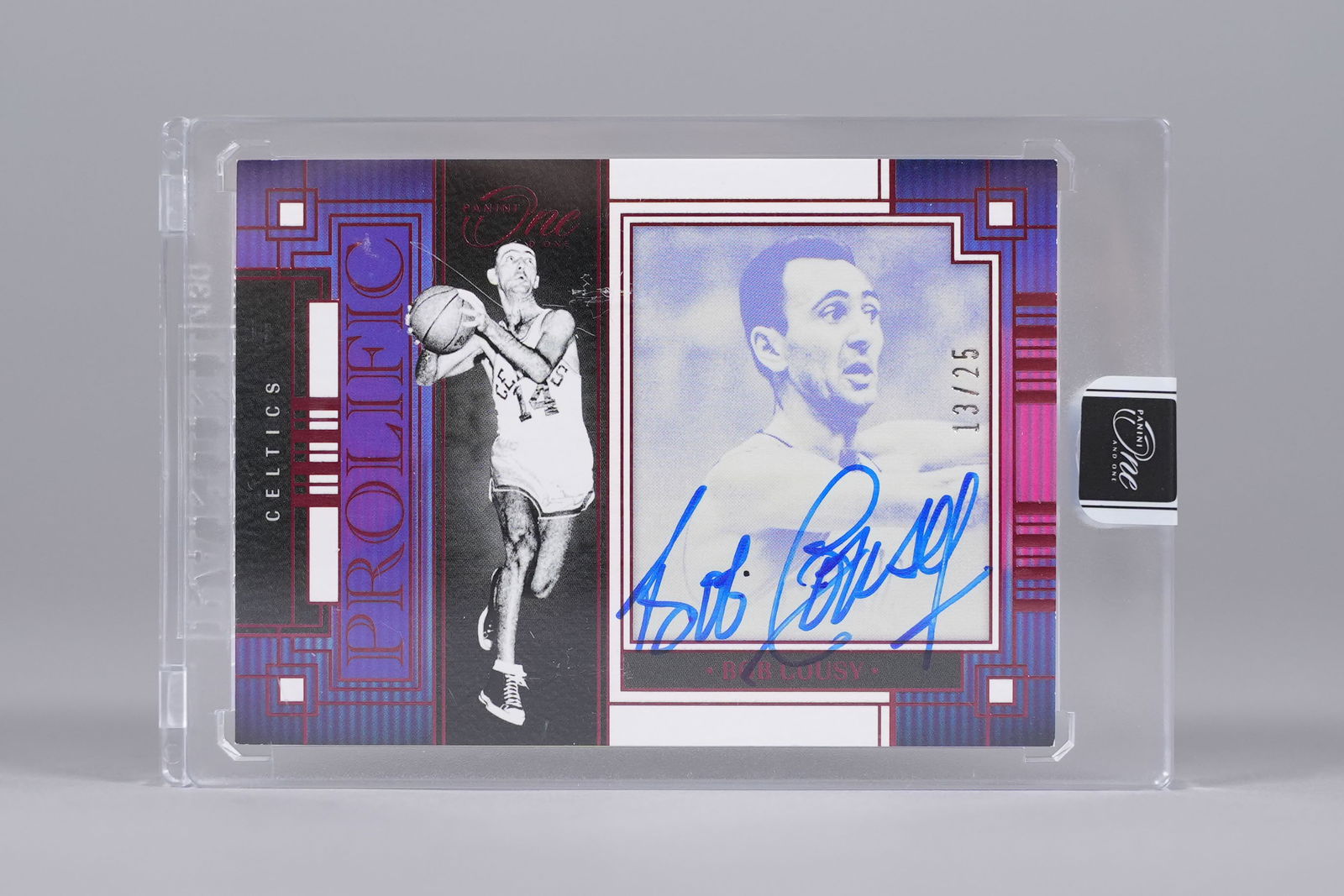 Bob Cousy signed Jerry West signed card - 2