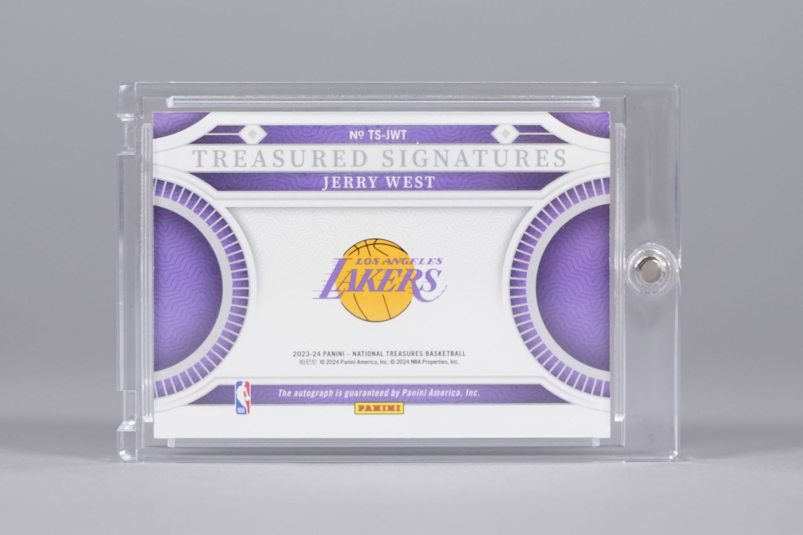 Bob Cousy signed Jerry West signed card - 5