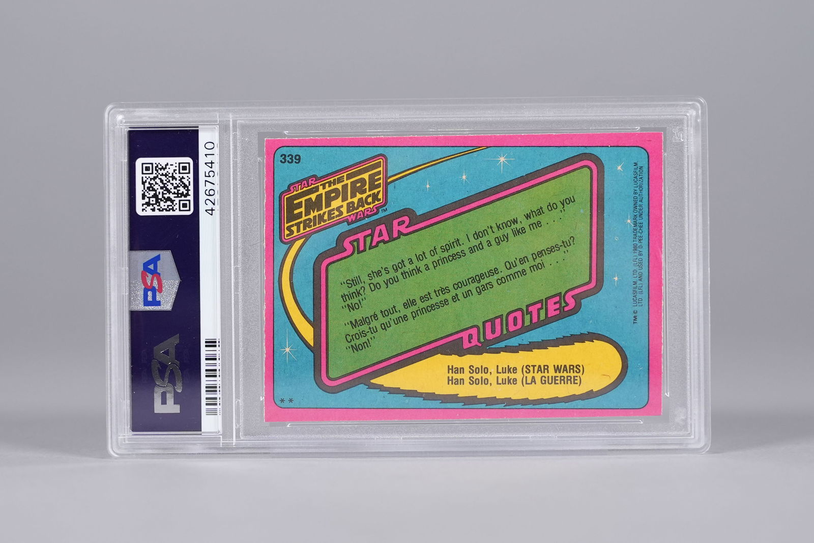 2 Star Wars card PSA graded - 5