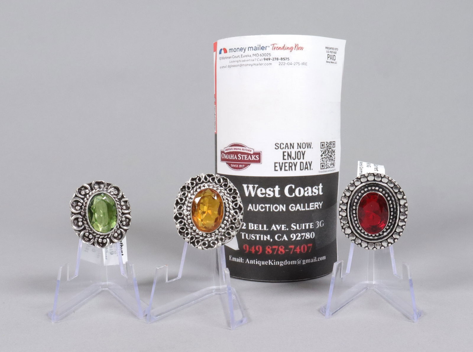 Lots estate amethyst ring size 9 - 2