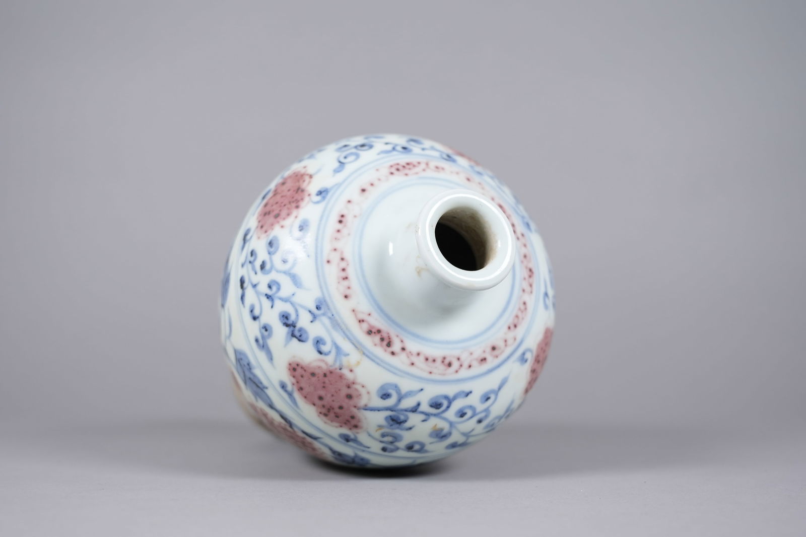 Chinese red blue vase - 3