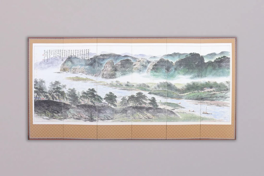 Chinese long painting panel (1 of 8)