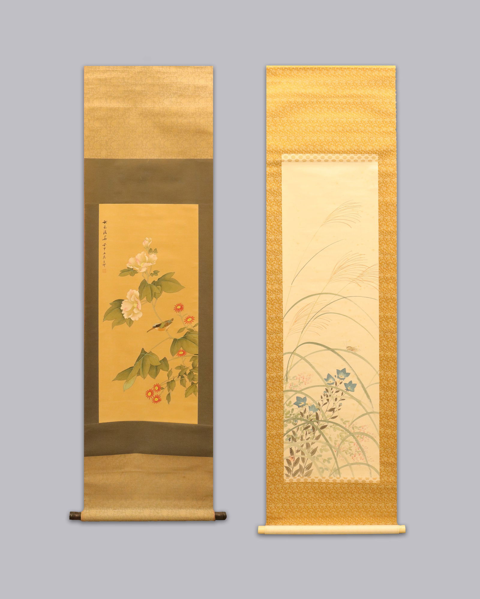 2 Chinese fine painting scrolls (1 of 6)