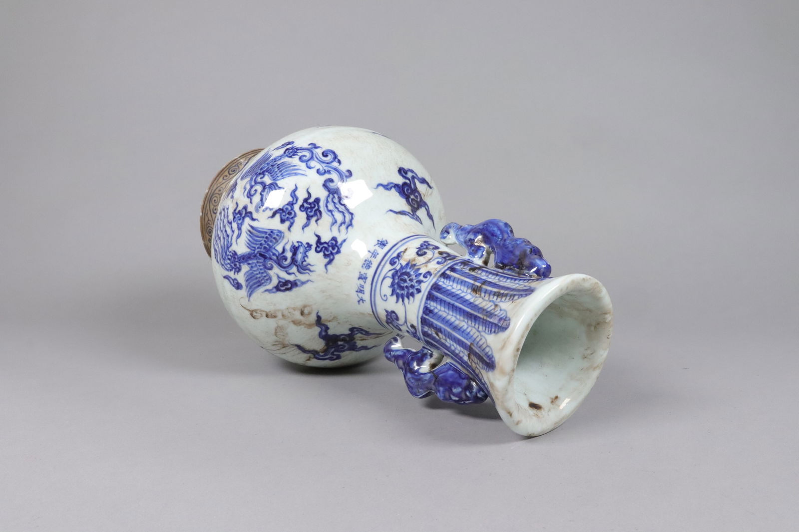 Chinese fine b/w vase - 4