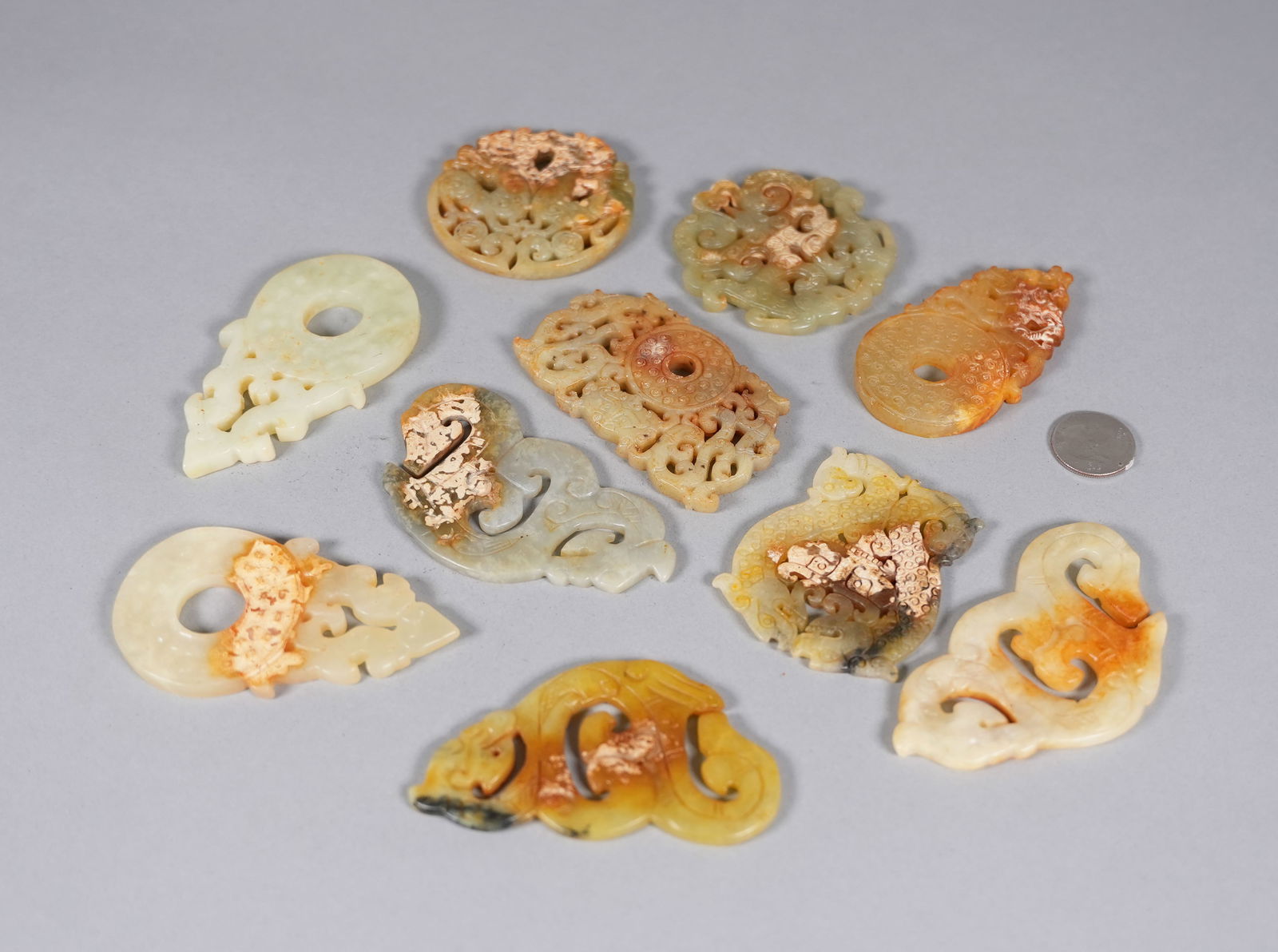 Lots Chinese jade plaques - 2