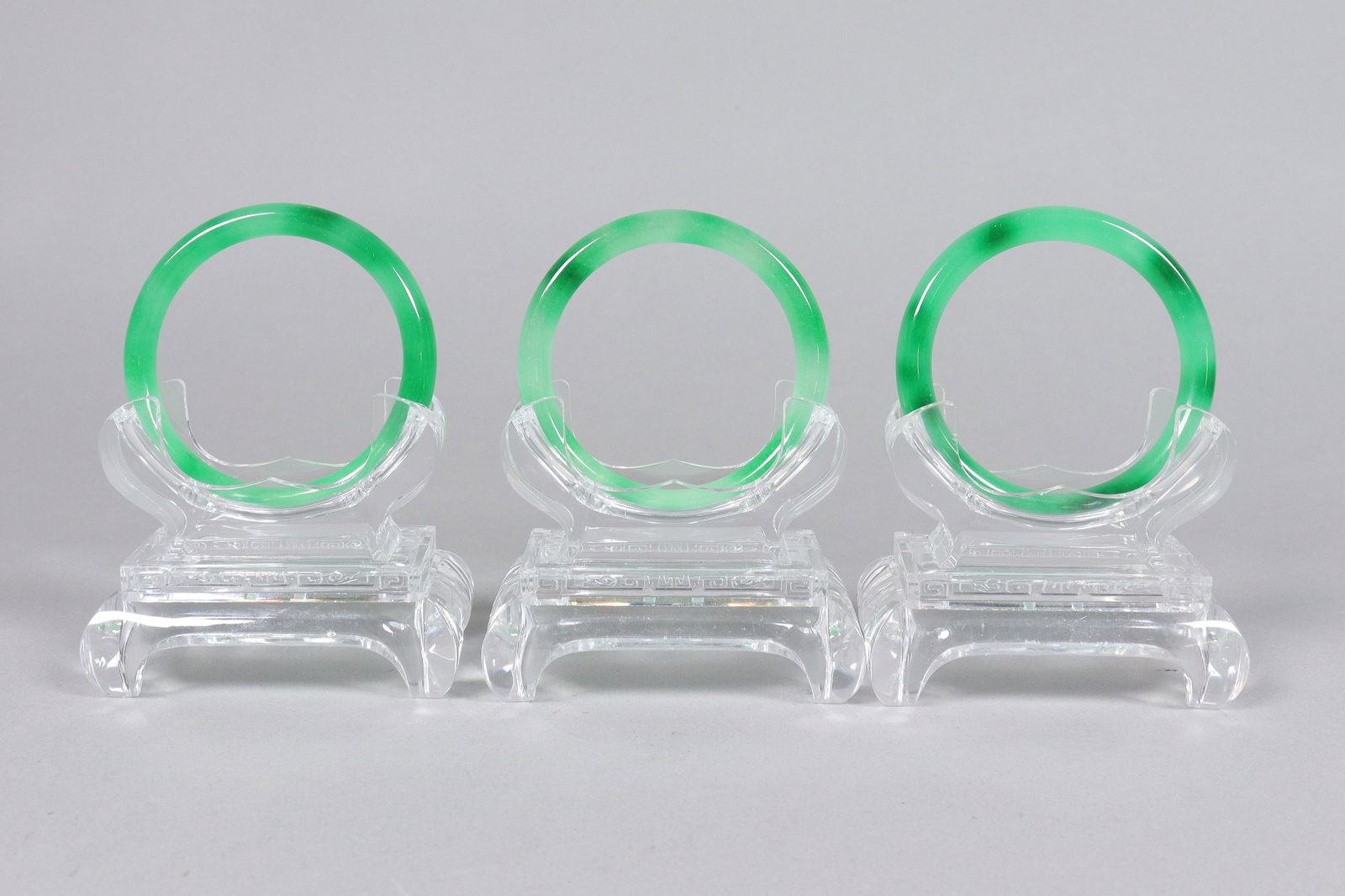 Lots Chinese apple green bangles - 2